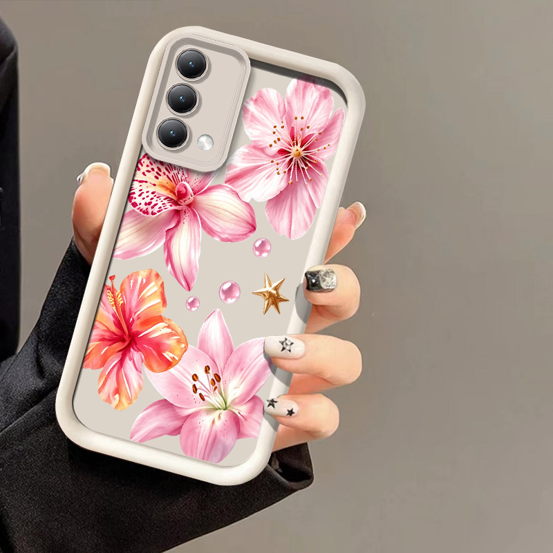 Realme C67 - Casing Telepon Bertekstur Leci dengan Warna