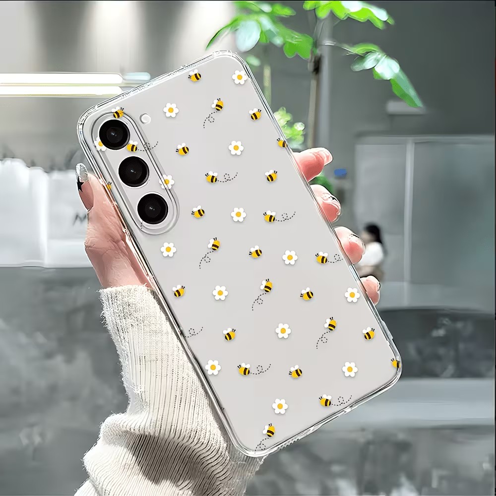 Samsung Galaxy A55 - Casing Ponsel Pola Lebah Daisy Lucu